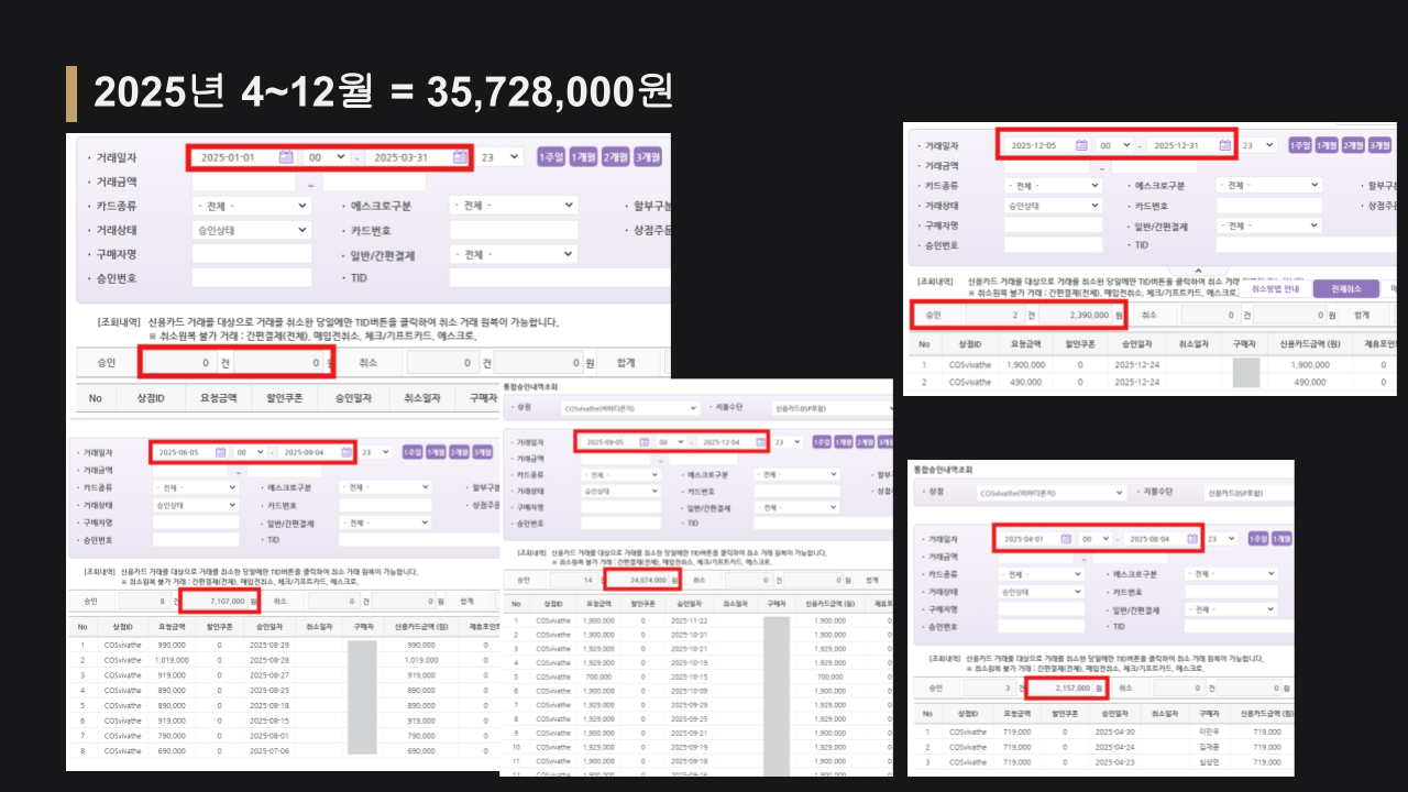 2025년 매출 근거자료